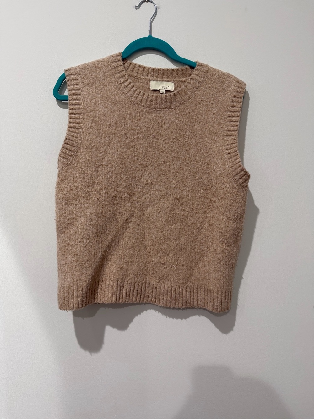Pinch Camel Sleeveless Crewneck Sweater Vest